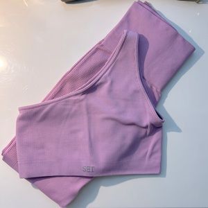 Set Active Charm One Shoulder Bra and Leggings size Small!